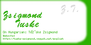 zsigmond tuske business card